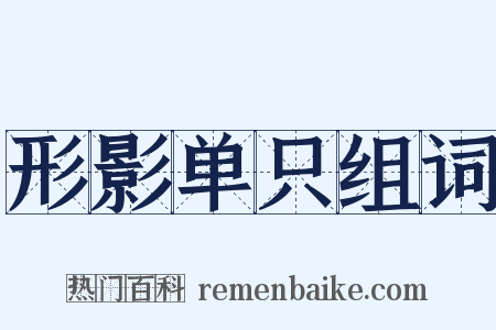 形影单只组词是什么意思的图片